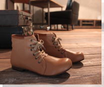 ナチュラル レザー ブーツ