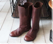 ナチュラル レザー ブーツ