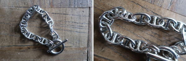 真鍮製の　おしゃれなブラスチェーンブレスレットの販売