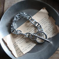 真鍮製の　おしゃれなブラスチェーンブレスレットの販売