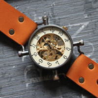 腕時計 手巻き レザー