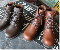 ナチュラル レザー ブーツ