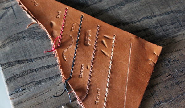 サイズ・カラーオーダー可能な　本革のレザーショルダーバッグのステッチ一覧