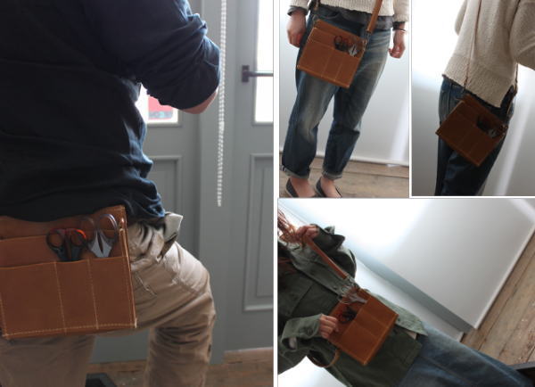 オーダー製作可能な　レザーショルダーお道具バッグの販売